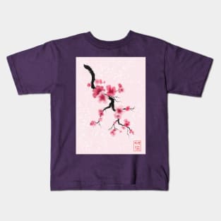 Pretty sumi-e cherry blossoms (sakura) Kids T-Shirt